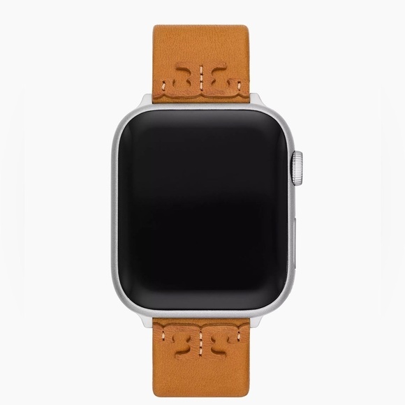 NWT! New! Tory Burch Apple Watch Band 38-45mm -Mcgraw Leather -Tan - Picture 6 of 11